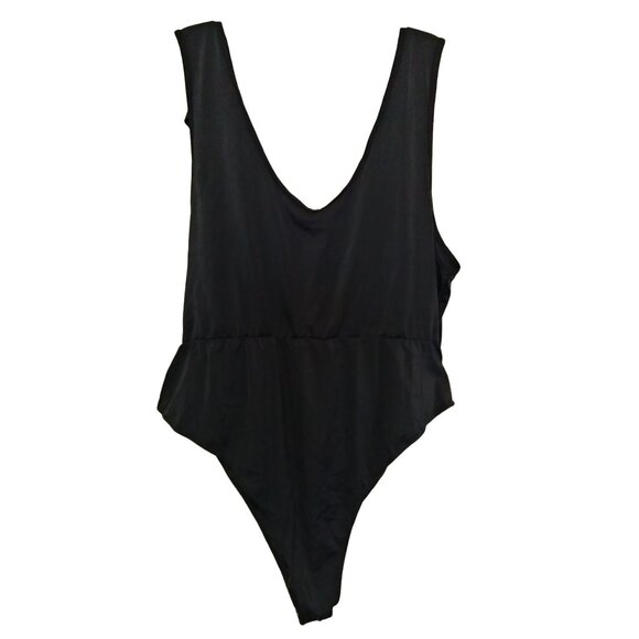 Pretty Little Thing Womens Black Frill Edge Ring Detail Cutout Swimsuit Size 22 - Picture 10 of 12